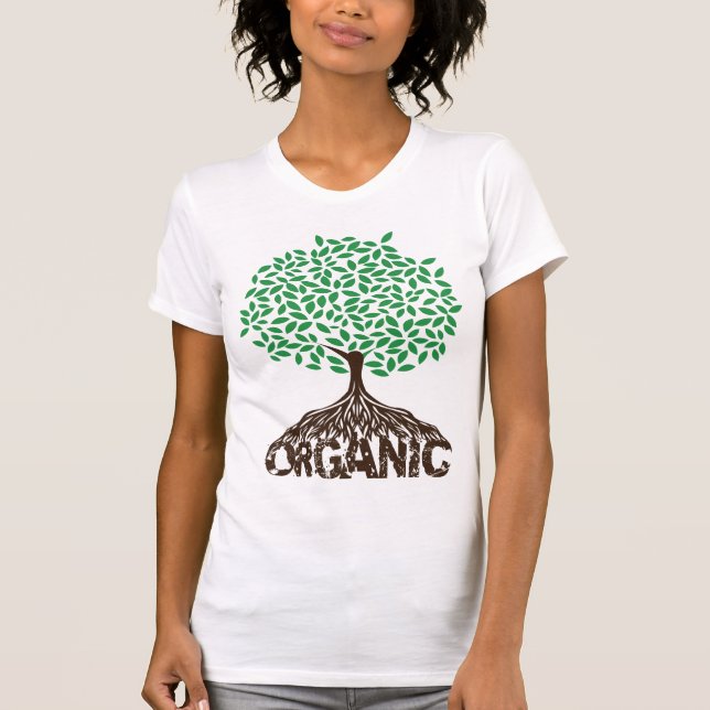 Organiska odlade Träd-fartyg T-shirt (Framsida)