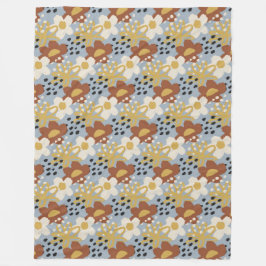 Organiska platta Blommigtar Fleecefilt