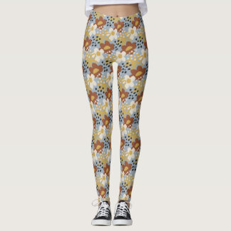 Organiska platta Blommigtar Leggings