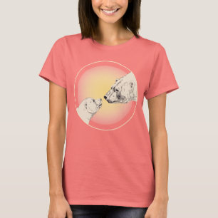 Organiska Polar Bear Shirt Womens Bear Art T-shirt