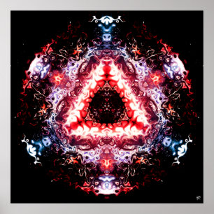 Organiska rymdportalen v2 - mönster pareidolia poster