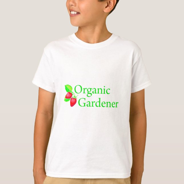 Organiska trädgårdsmästare - jordgubbar t-shirt (Framsida)