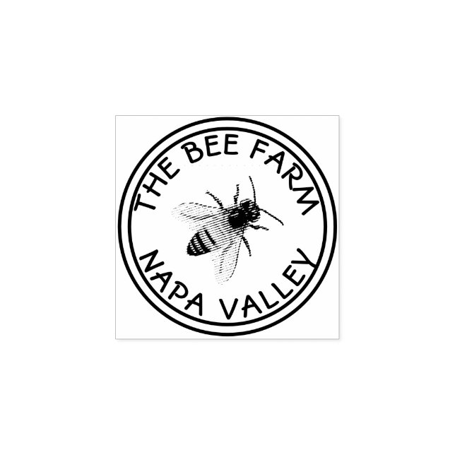 Organiskt honungsbi enkelt stämpel (Tryck)