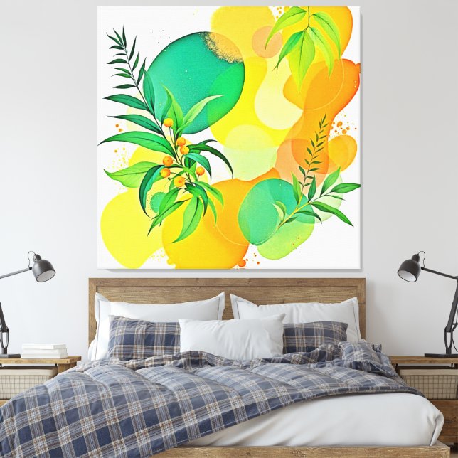 Organiskt joy-flöde canvastryck (Insitu (sovrum))