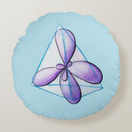 Organiskt kemiskt moecule Science Geek Rund Kudde