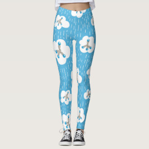 Organiskt kemiskt molekylärt Blue Science Geek Leggings