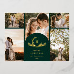 Organiskt monogram 5-foto<br><div class="desc">Organic Grey Monogram,  5 fotoFoil Helgdag Postcard.</div>