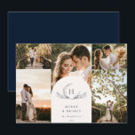 Organiskt monogram 5-foto-Helgdag Julkort<br><div class="desc">Organiskt naturligt terafisk botaniskt monogramutandning,  5 fotokort helgdag.</div>