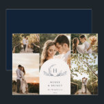 Organiskt monogram 5-foto-Helgdag Julkort<br><div class="desc">Organiskt naturligt terafisk botaniskt monogramutandning,  5 fotokort helgdag.</div>