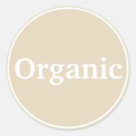 Organiskt. Pastel. Beige. Hälsa. Mat. Skin Beauty Runt Klistermärke