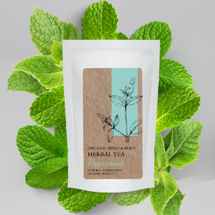 Organiskt peppermint Herbal Tea Kraft Business Lab Fraktsedel