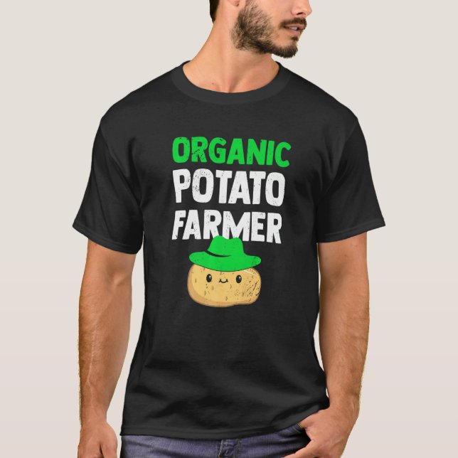 Organiskt potatispotatisodlare Enthusiast Farmer L T Shirt (Framsida)