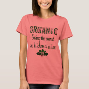 Organiskt sparande av planetskökans T-shirt