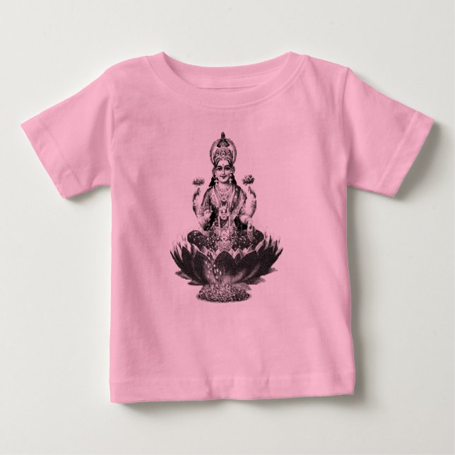 ORGANISKT T SHIRT-YOGA BABY GODDESS OF WEALTH TEE SHIRT (Framsida)