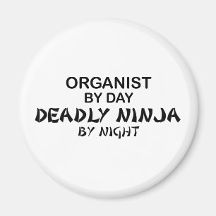 Organist dödliga Ninja vid natt Magnet