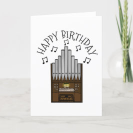 Organist Musician of Church Organ Birthday Card Tack Kort