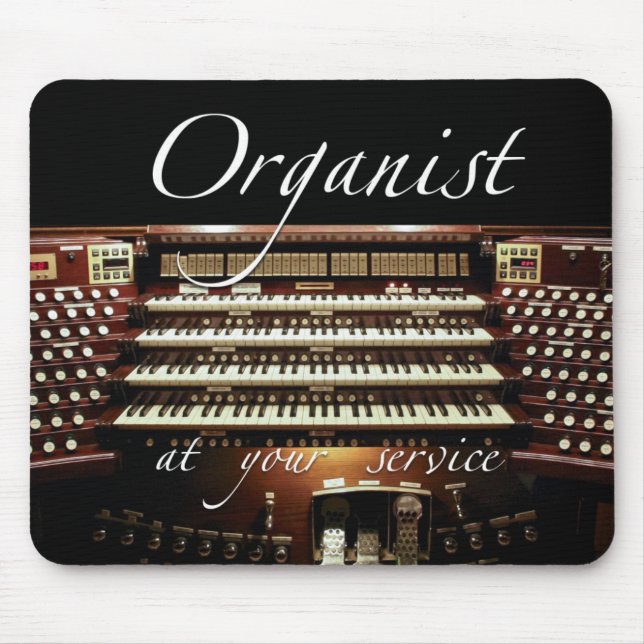 Organist på din tjänste- Mousepad Musmatta (Framsidan)