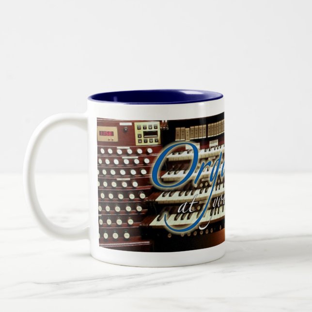 Organist på din tjänste- mugg - blåttbrev (Vänster)