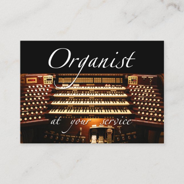 Organist på din tjänste- visitkort #4 (Framsida)