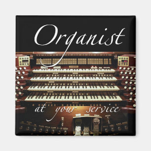 Organist på ditt tjänste- magnet