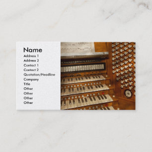 Organist - Redo vid kontrollerna Visitkort