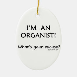 Organist Ursäkta Julgransprydnad Keramik