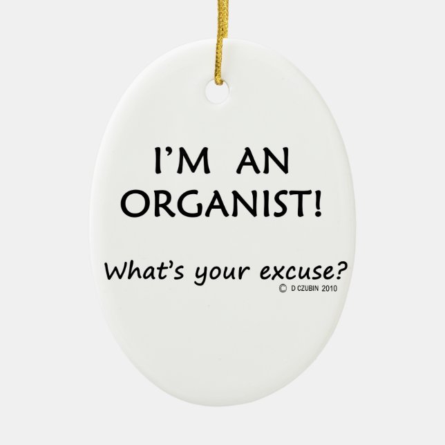 Organist Ursäkta Julgransprydnad Keramik (Framsidan)