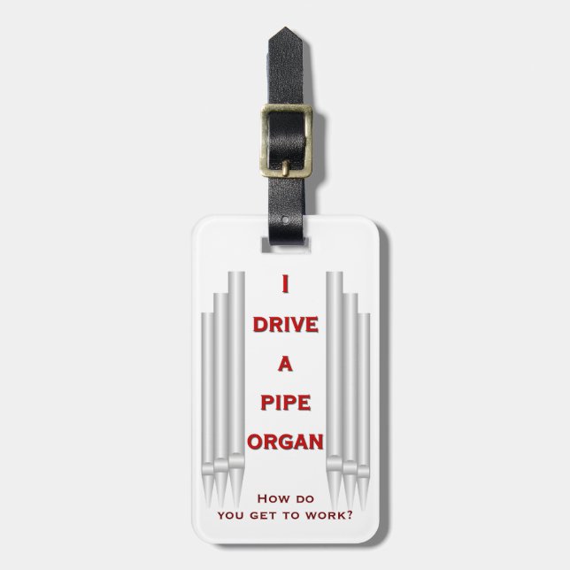 Organistens resgodsetikett bagagebricka (Vertikal Framsida)