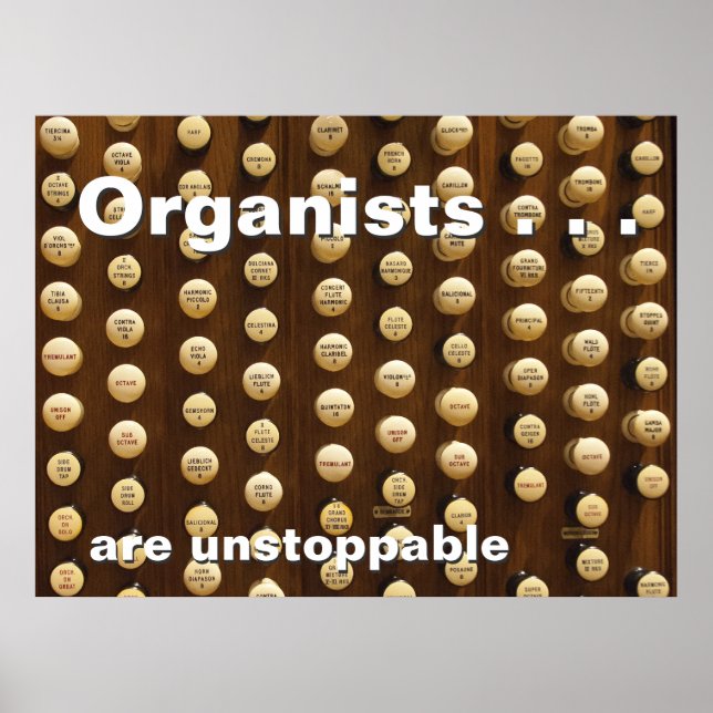 Organister är obönhörliga poster (Framsidan)