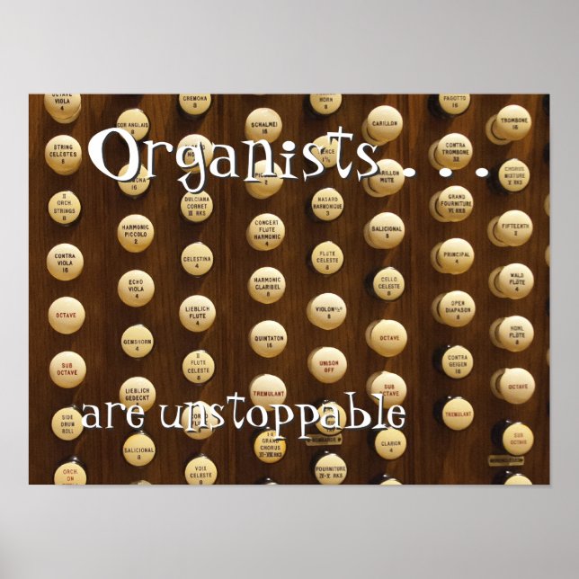 Organister är obönhörliga poster (Framsidan)