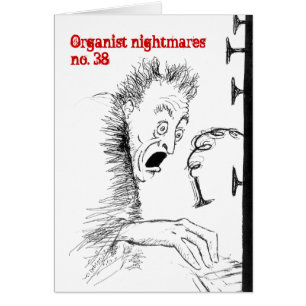 Organistmardrömmar no.38 förbigår kortet hälsningskort