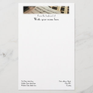 Organistnotepaperbrevhuvud Brevpapper