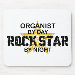 Organistrockstjärna vid natt musmatta