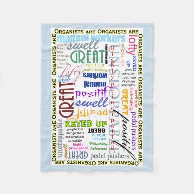 Organists är allt filten fleecefilt (Framsidan)