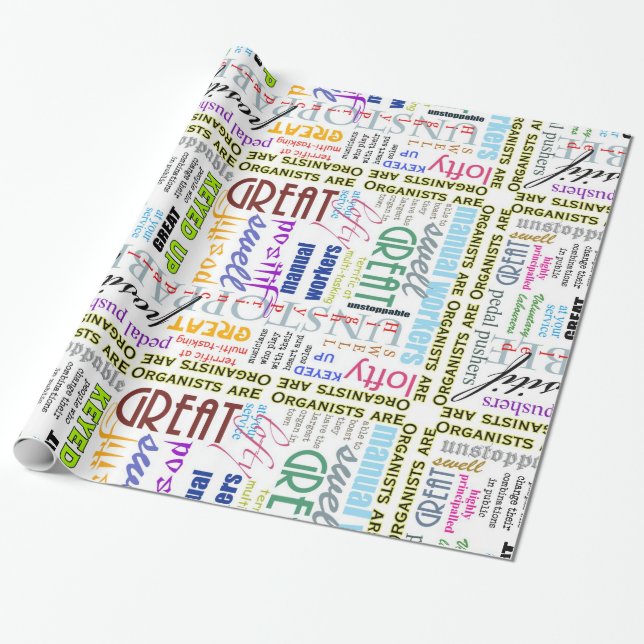 Organists är allt som slår in papper presentpapper (Utrullad)