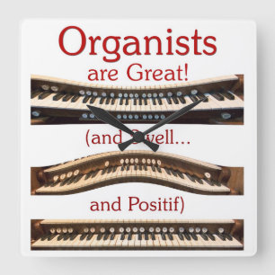 Organists är underbara kvadrerar tar tid på fyrkantig klocka