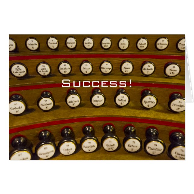 Organists kan inte stoppa sig kortet hälsningskort (Framsidan Horizontal)