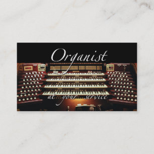 Organistvisitkortar - på ditt tjänste- - 2 visitkort