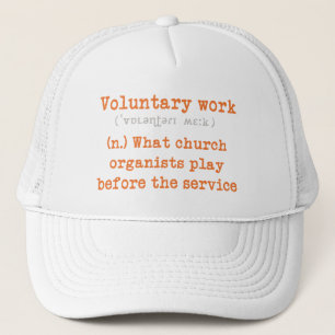 Organistvoluntarier hatt truckerkeps