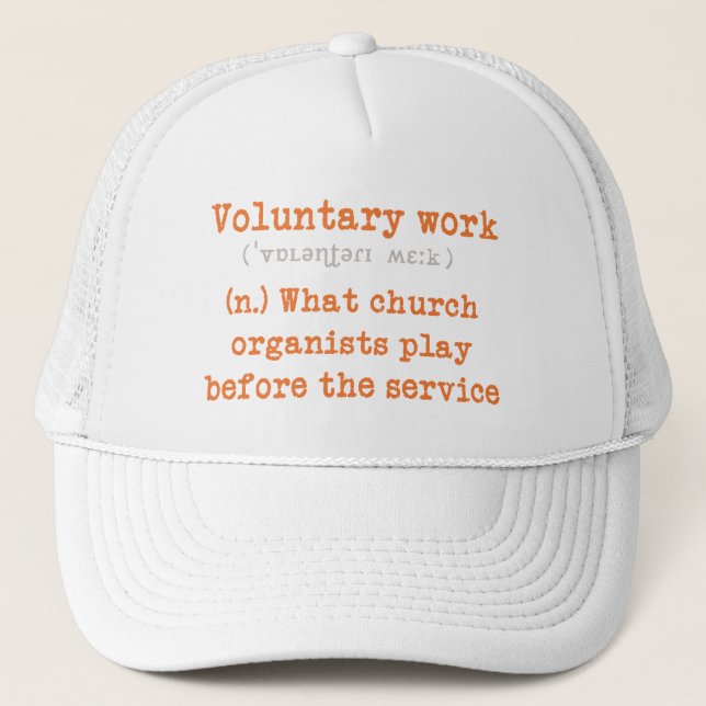 Organistvoluntarier hatt truckerkeps (Framsida)