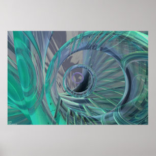 Organix - blå Grönt Poster