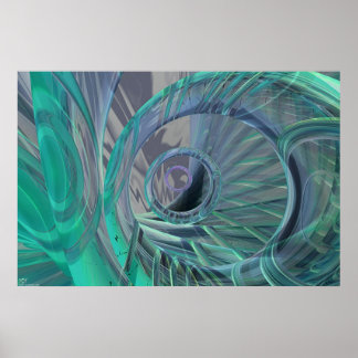 Organix - blå Grönt Poster