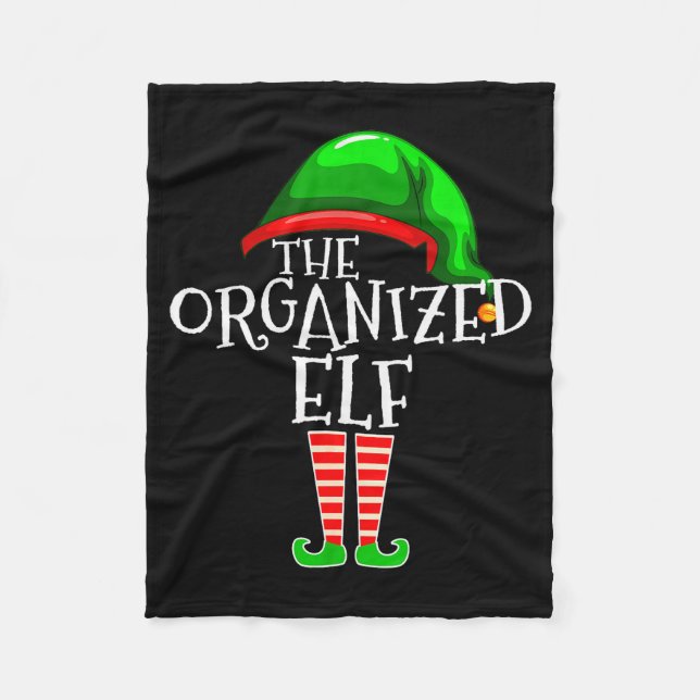 Organized Elf Group Matching Family Christmas  Fleecefilt (Framsidan)