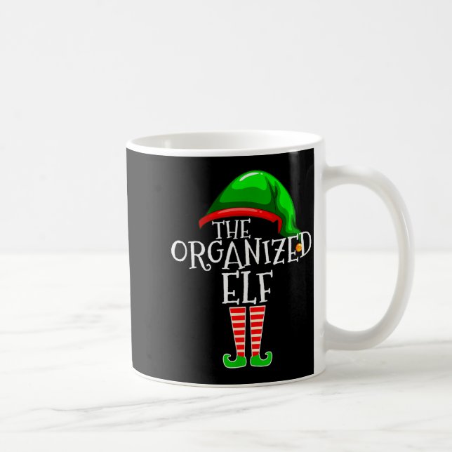 Organized Elf Group Matching Family Christmas  Kaffemugg (Höger)
