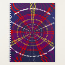 ORGANIZER RED PLAID CONENTRIC CIRCLE