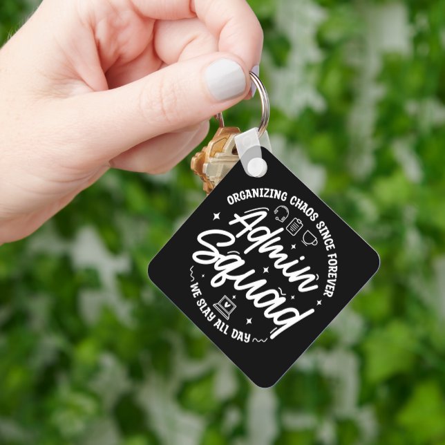 Organizing Chaos Funny Quote Admin Prof Day Squad Nyckelring (Hand)