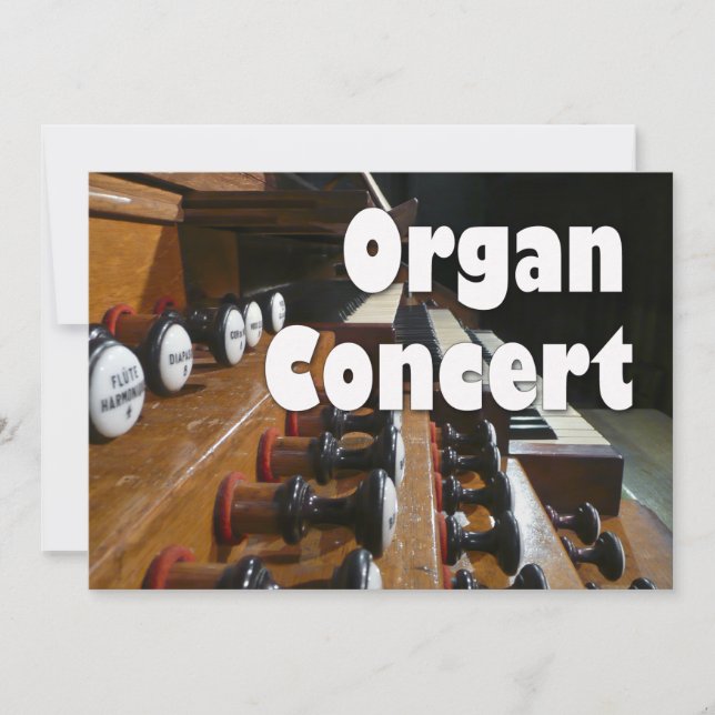 Organkonsert inbjudan - Fransk organkonsol (Framsida)
