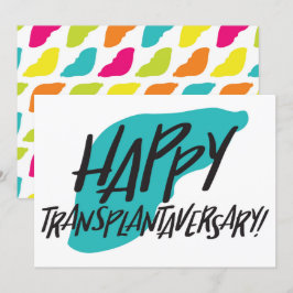 Organlever| Transplantaversary Two-sided Card Inbjudningar