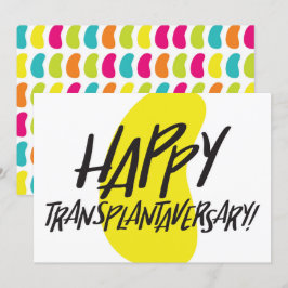 Organnjurar| Transplantaversary Two-sided Card Inbjudningar