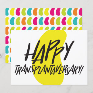 Organnjurar  Transplantaversary Two-sided Card Inbjudningar